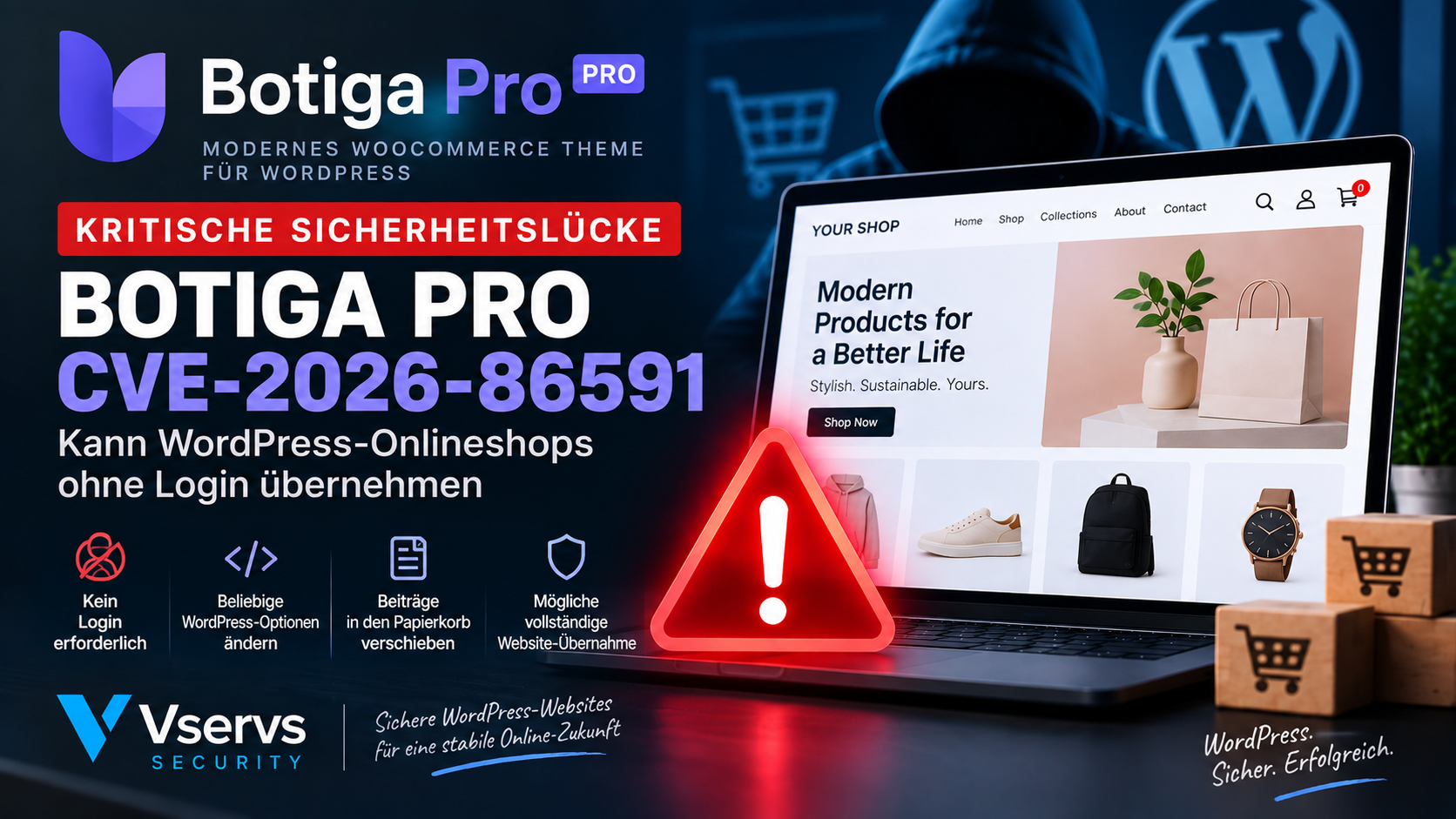 Kritische Botiga Pro Sicherheitslücke CVE-2026-86591 kann WordPress-Onlineshops ohne Login übernehmen