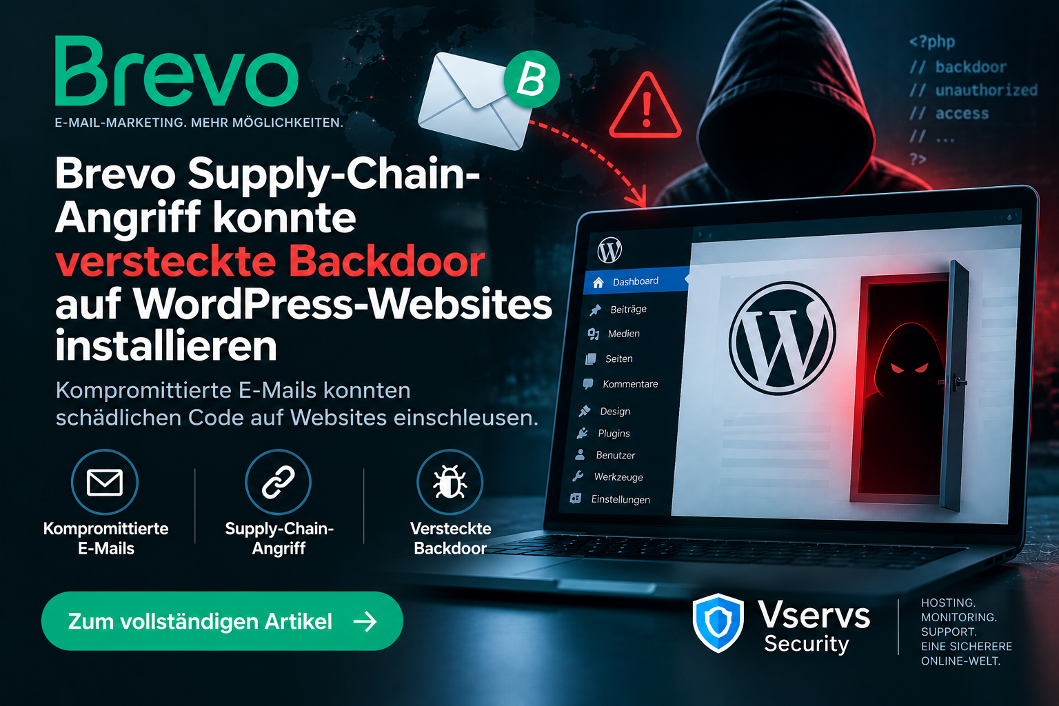 Brevo Supply-Chain-Angriff konnte versteckte Backdoor auf WordPress-Websites installieren