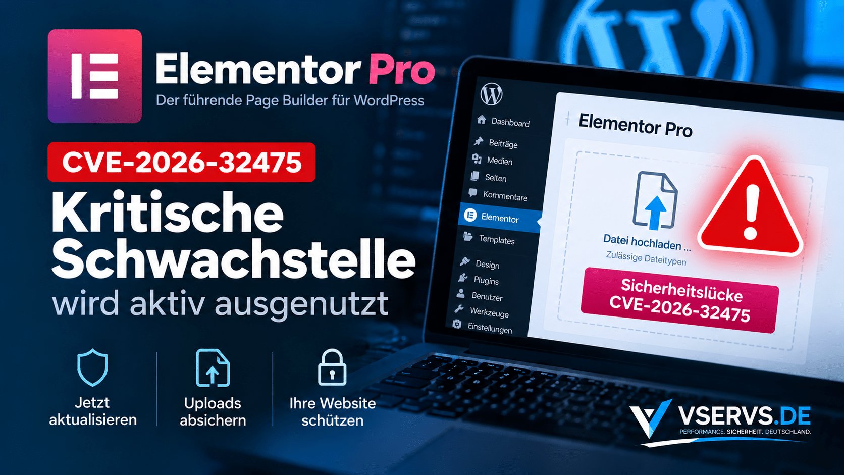 Elementor Pro Schwachstelle CVE-2026-32475 aktiv ausgenutzt