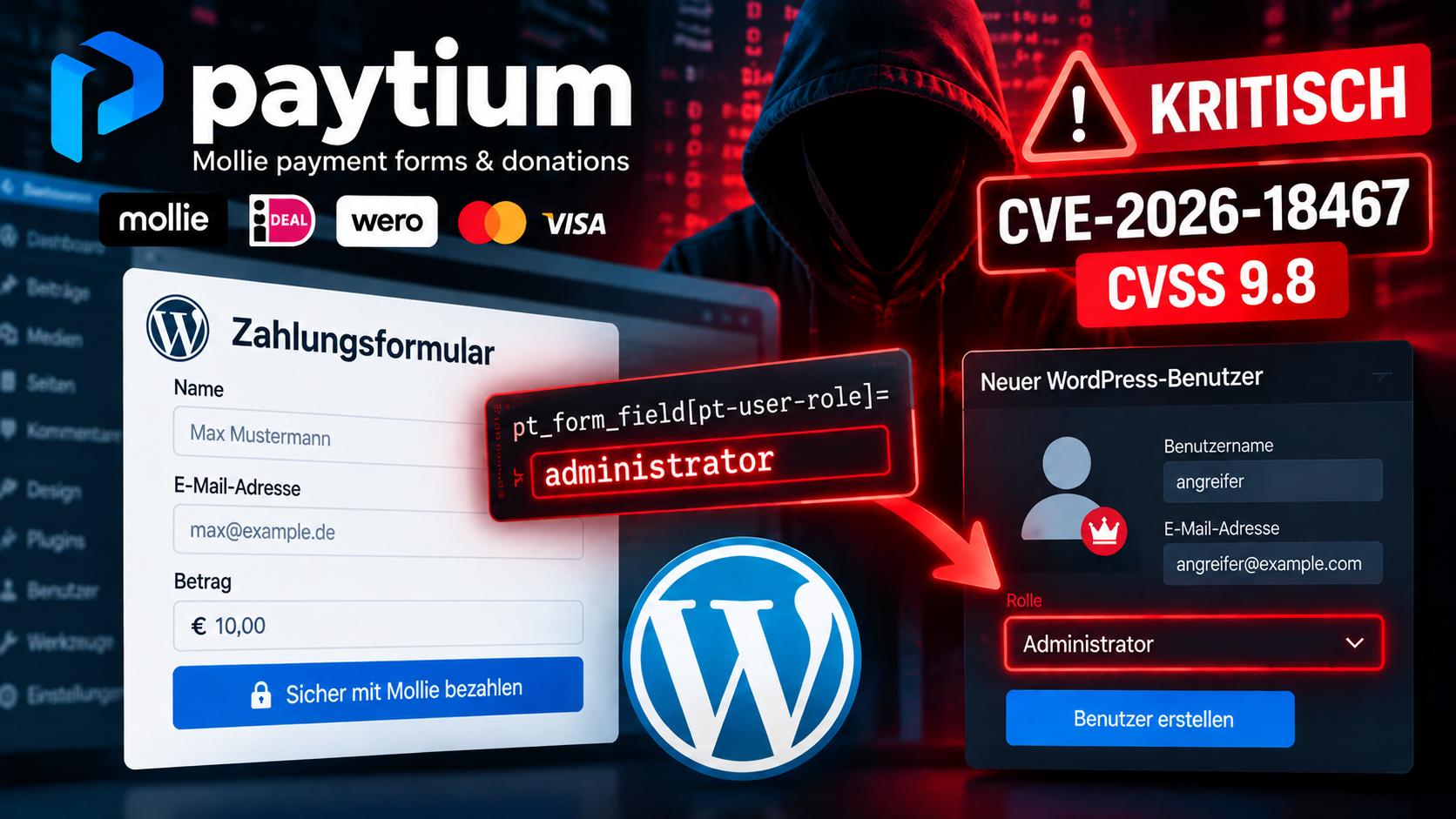 Kritische Paytium-Sicherheitslücke CVE-2026-18467 ermöglicht vollständige WordPress-Übernahme ohne Login