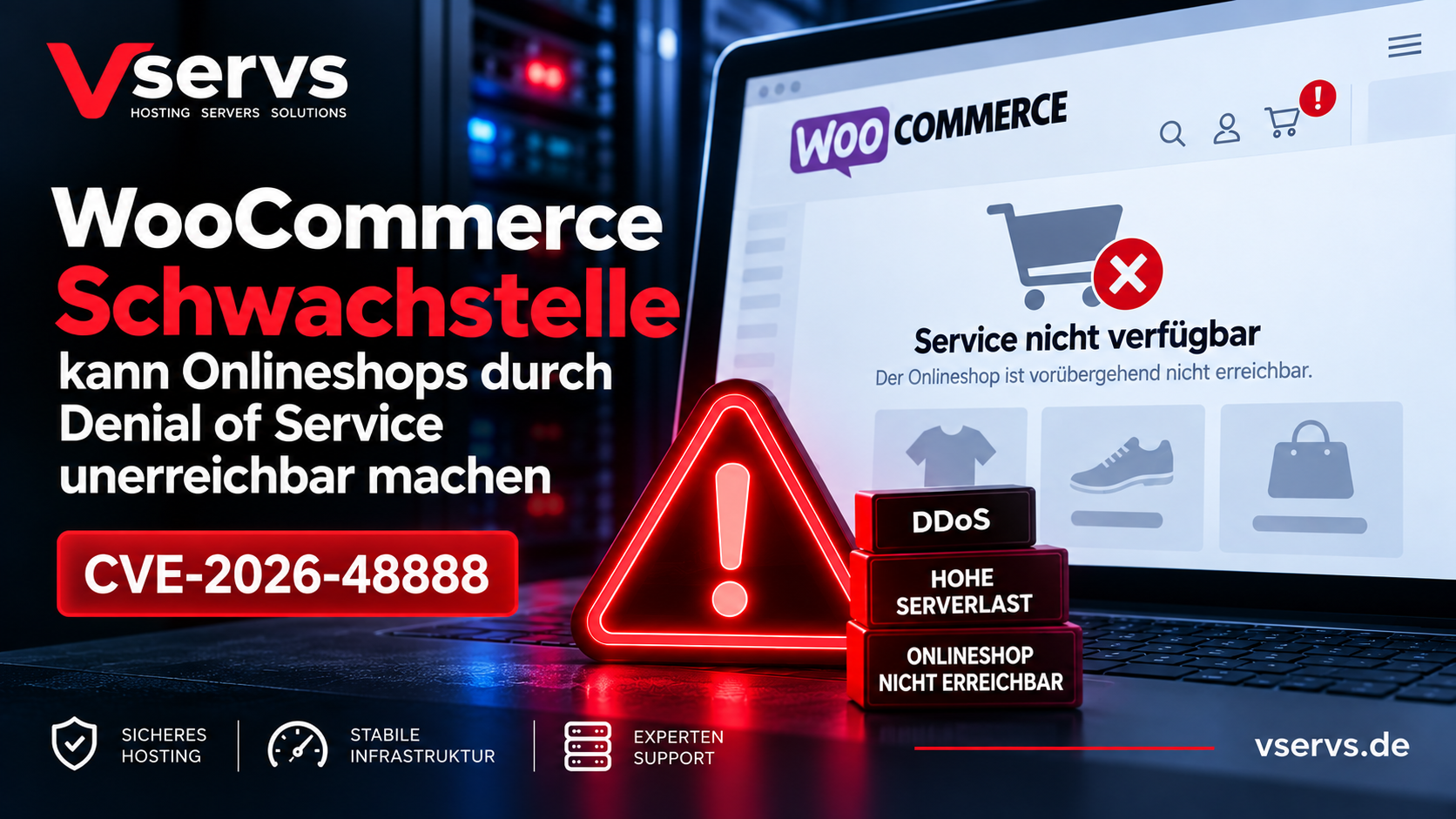 WooCommerce-Schwachstelle CVE-2026-48888 kann Onlineshops durch Denial of Service unerreichbar machen