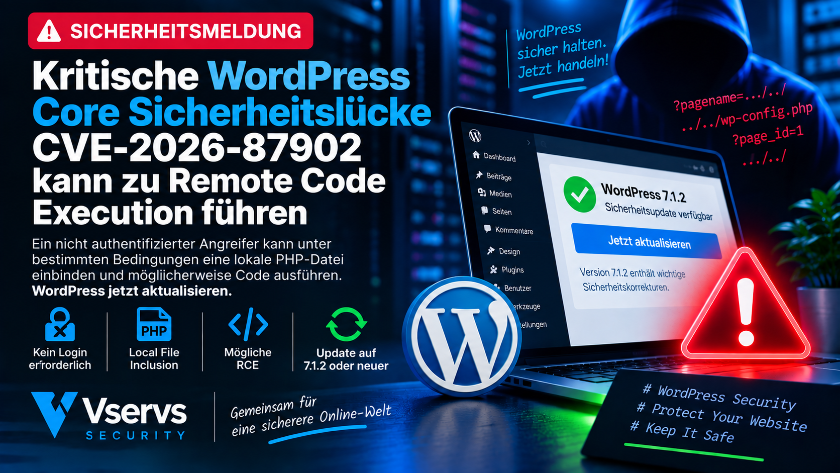 Kritische WordPress Core Sicherheitslücke CVE-2026-87902 kann zu Remote Code Execution führen