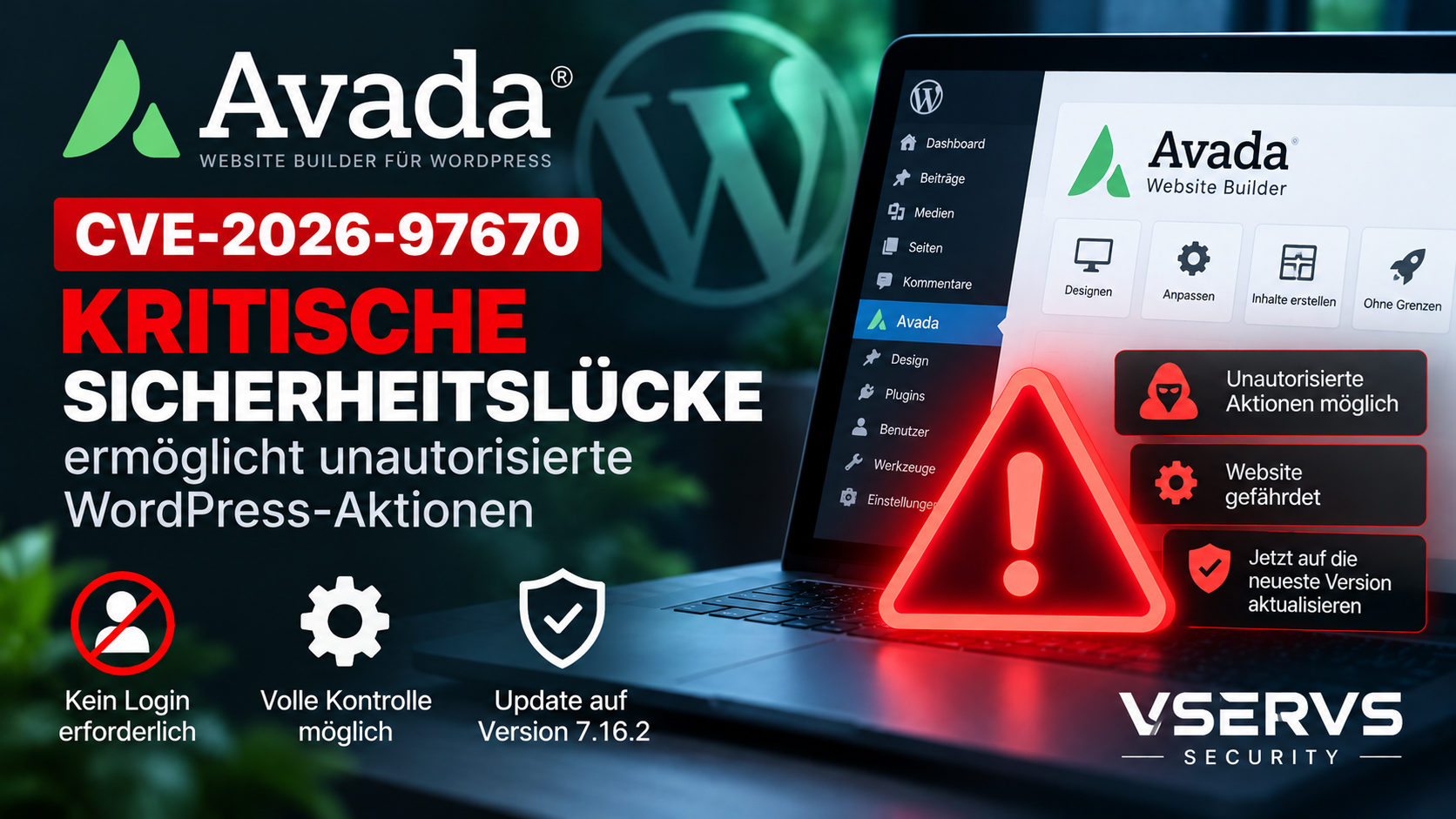 Kritische Avada Sicherheitslücke CVE-2026-97670 ermöglicht unautorisierte WordPress-Aktionen ohne Anmeldung