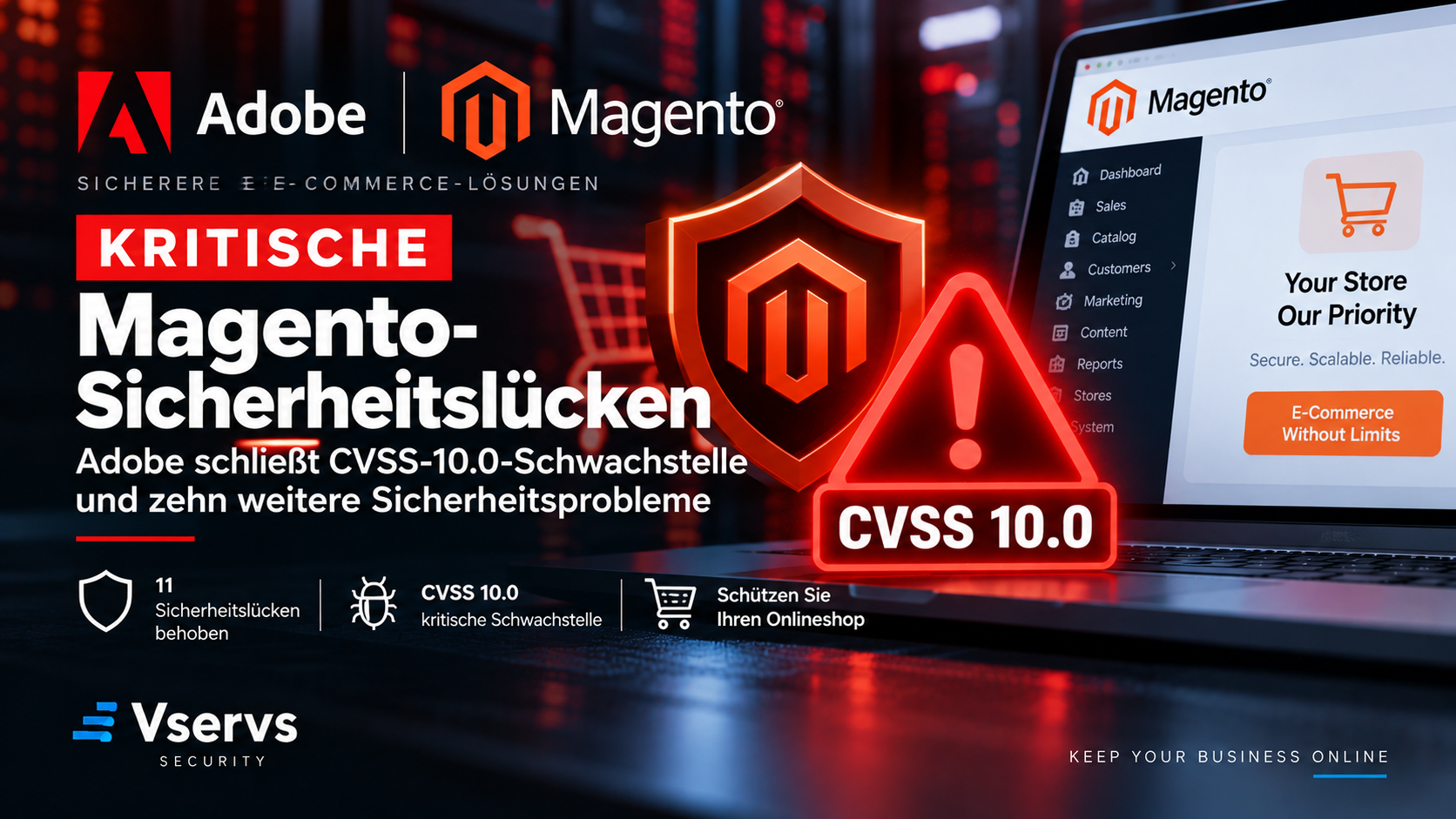 Magento Sicherheitslücke CVE-2026-103849 mit kritischer CVSS-Bewertung 10.0 in Adobe Commerce und Magento Open Source