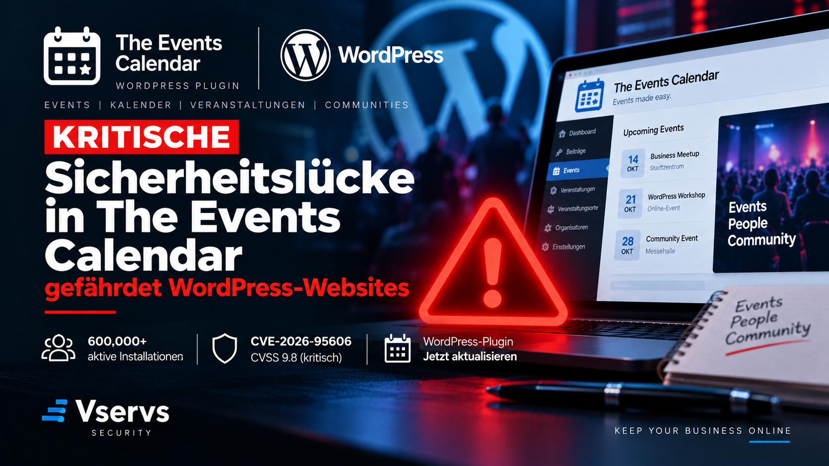 The Events Calendar CVE-2026-95606 – kritische PHP-Object-Injection-Sicherheitslücke im WordPress-Plugin mit CVSS 9.8