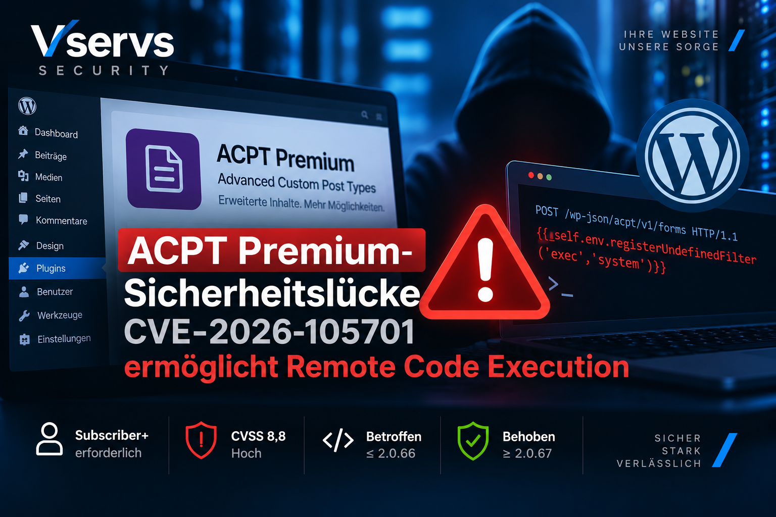 ACPT Premium Sicherheitslücke CVE-2026-105701 ermöglicht Remote Code Execution in WordPress